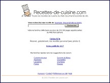 Aperçu du site Recettes du web gourmand