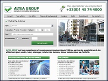Aper�u du site Altea Group - bureaux � Paris, achat, vente, immobilier entreprise