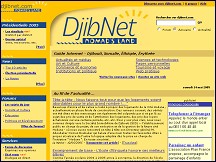 Aperu du site djibnet.com : portail sur Djibouti