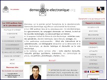 Aperçu du site Democratie-electronique.org, le portail francophone de la cyberdémocratie