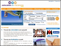 Aper�u du site Colocation de Vacances - annonces des colocataires de vacances