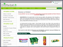 Aperu du site Clic Market - supermarch en ligne au prix discount: ClicMarket.fr