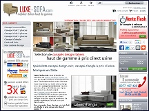 Aperu du site Luxe Sofa - spcialiste canap italien design en cuir  prix usine