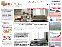 Aper�u du site Luxe Sofa - sp�cialiste canap� italien design en cuir � prix usine