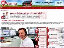 Aperu du site Alarmia - systmes d'alarme sans fil et tlsurveillance maison