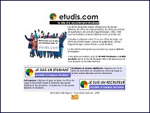 Aperçu du site etudis.com - le site d'e-recrutement étudiant