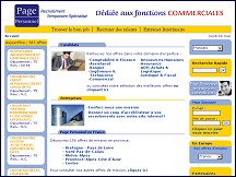 Aperçu du site Page Interim France : travail temporaire spécialisé