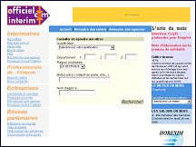 Aperçu du site L'Officiel de l'intérim