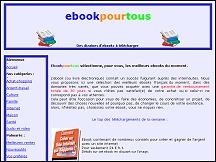 Aperu du site Meilleurs ebooks  tlcharger, slection ebooks sur eBookPourTous