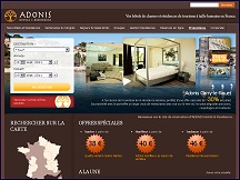 Aperu du site Adonis Htels et Rsidences - rservation htel Adonis en France