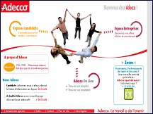 Aperçu du site Adecco - travail temporaire