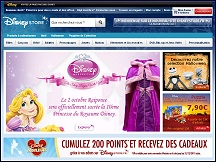 Aperu du site Disney Store - boutique Disney en ligne, vente jouets et vtements
