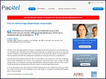 Aper�u du site Pacitel - liste Pacitel, bloquer appels t�l�phoniques ind�sirables