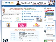 Aper�u du site Distrijob.fr - point de rencontre des professionnels de la grande distribution