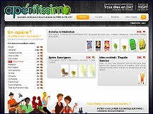 Aper�u du site Ap�ritissimo - livraison ap�ro et alcool sur Paris, soir�e et nuit