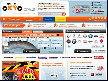 Aperu du site Oxyo Pneus en ligne - vente pneumatiques pas cher sur Oxyo Pneus