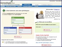 Aperu du site Genealogie.com - arbre gnalogique en ligne, recherche d'anctres