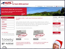 Aper�u du site skyDSL - ADSL par sat, internet satellite sans ligne t�l�phonique