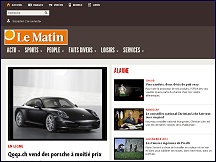 Aperu du site Le Matin - journal quotidien suisse, actualits en Suisse romande