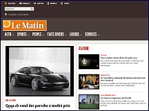 Aper�u du site Le Matin - journal quotidien suisse, actualit�s en Suisse romande
