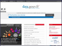 Aper�u du site Data.gouv.fr - plateforme informative donn�es publiques fran�aises