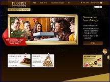 Aperu du site Ferrero Rocher - boutique de Ferrero, vente de chocolats en ligne