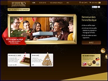 Aper�u du site Ferrero Rocher - boutique de Ferrero, vente de chocolats en ligne