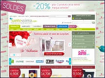 Aper�u du site Santessima - parapharmacie en ligne, produits de sant� et beaut�