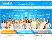 Aper�u du site Aladom -  services � la personne � domicile, offres et demandes