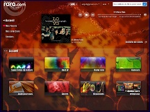 Aper�u du site Rara.com - musique � la demande, musique en continu sans publicit�