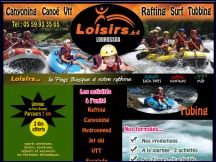 Aperu du site Loisirs 64 - rafting et canyoning Pays Basque, loisirs Pays Basque