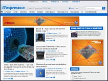 Aper�u du site ITespresso - actualit�s IT, webzine d�di� aux NTIC, t�l�chargement