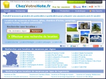 Aperu du site ChezVotreHte - chambres d'htes, locations saisonnires en France