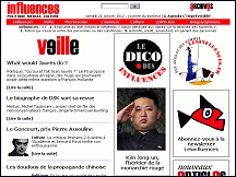 Aper�u du site Les Influences - actu web, agence de veille intellectuelle online 