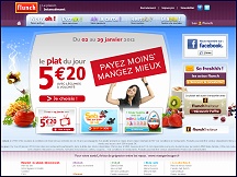 Aper�u du site Flunch.fr - restaurant Flunch libre service, menu Flunch, horaires