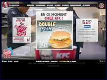 Aperçu du site KFC France - chaîne de restaurants rapides, menu, horaires KFC