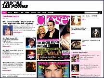 Aper�u du site J'Adore Les Potins - c�l�brit�s et stars, actualit� people, potins
