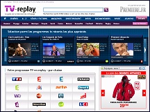 Aper�u du site TV Replay - programmes TV � revoir en replay et streaming gratuit