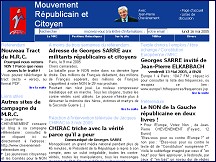 Aperçu du site MRC - Mouvement Républicain et Citoyen