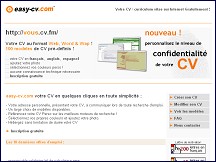 Aperçu du site Easy-CV / Votre CV référencé gratuitement sur internet