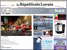 Aperu du site Le Rpublicain Lorrain - journal quotidien rgional en Lorraine