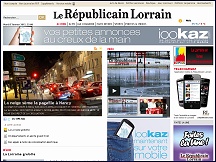 Aper�u du site Le R�publicain Lorrain - journal quotidien r�gional en Lorraine