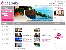 Aperu du site Prestigia - rservation en ligne htels de luxe, htels de charme