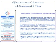 Aperçu du site RIF - Rassemblement pour l’Indépendance et la souveraineté de la France