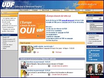 Aperu du site UDF - Union pour la Dmocratie Franaise