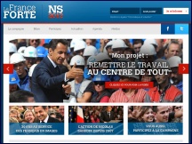 Aperu du site Site de campagne prsidentielle de Nicolas Sarkozy : La France Forte