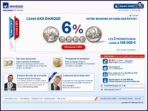 Aperu du site AXA Banque - services bancaires et financiers AXA Banque en ligne
