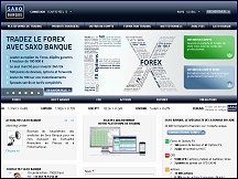 Aperu du site Saxo Banque - courtier en ligne, compte trading forex Saxo Banque