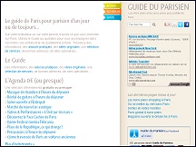 Aperu du site Guide du Parisien - sorties, astuces, bons plans & adresses  Paris