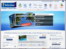 Aper�u du site Selectour Voyages - r�seau d'agences de voyage Selectour en France